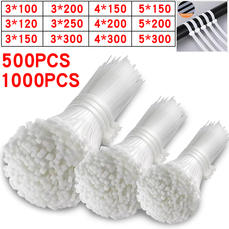 Women Bags Under 500 - 500/1000PCS/bag Self-locking Plastic Nylon Tie White