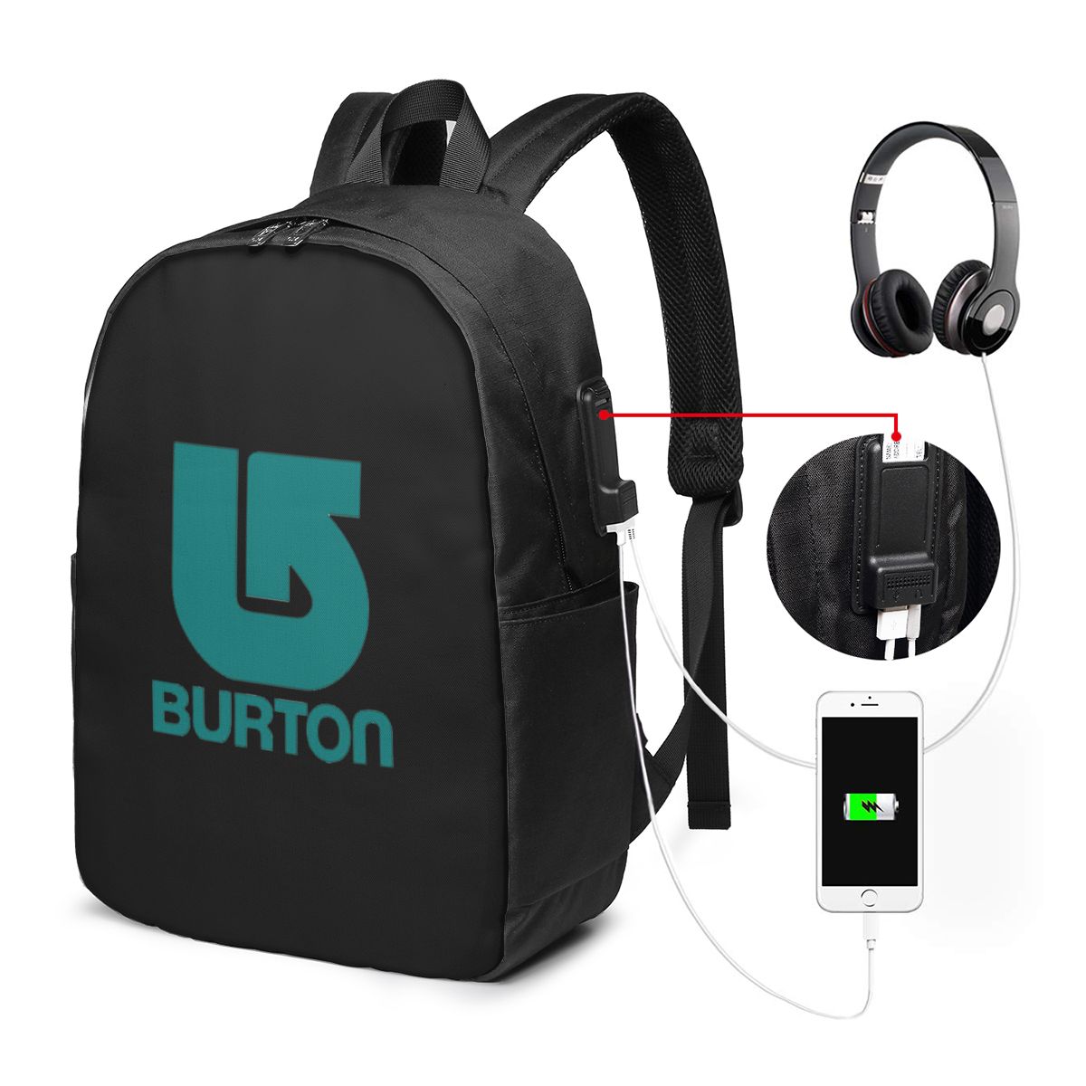Women Bags For Laptop - Burton Snowboard Sportive Backpack Travel Notebook