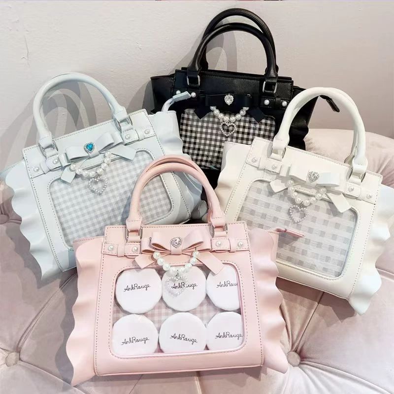 Women'S Japanese Bags - Harajuku Square Pink Ita Bag Women