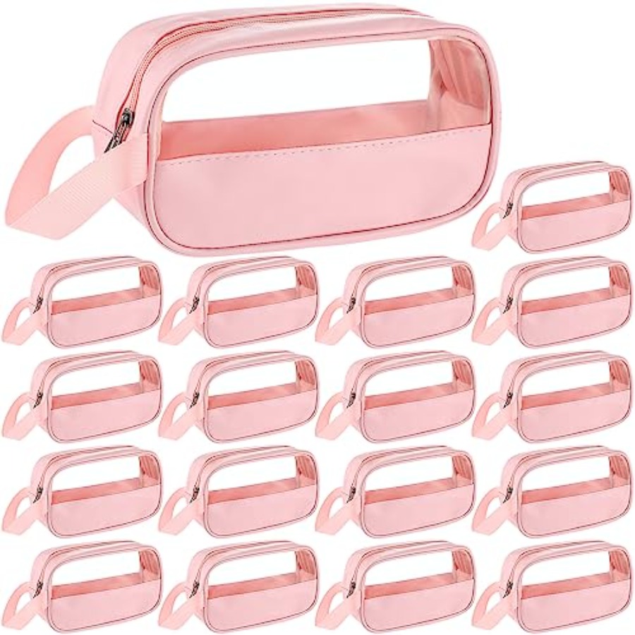 Women Bags For Travel - 18 Pcs Clear Cosmetic Bags Bulk,