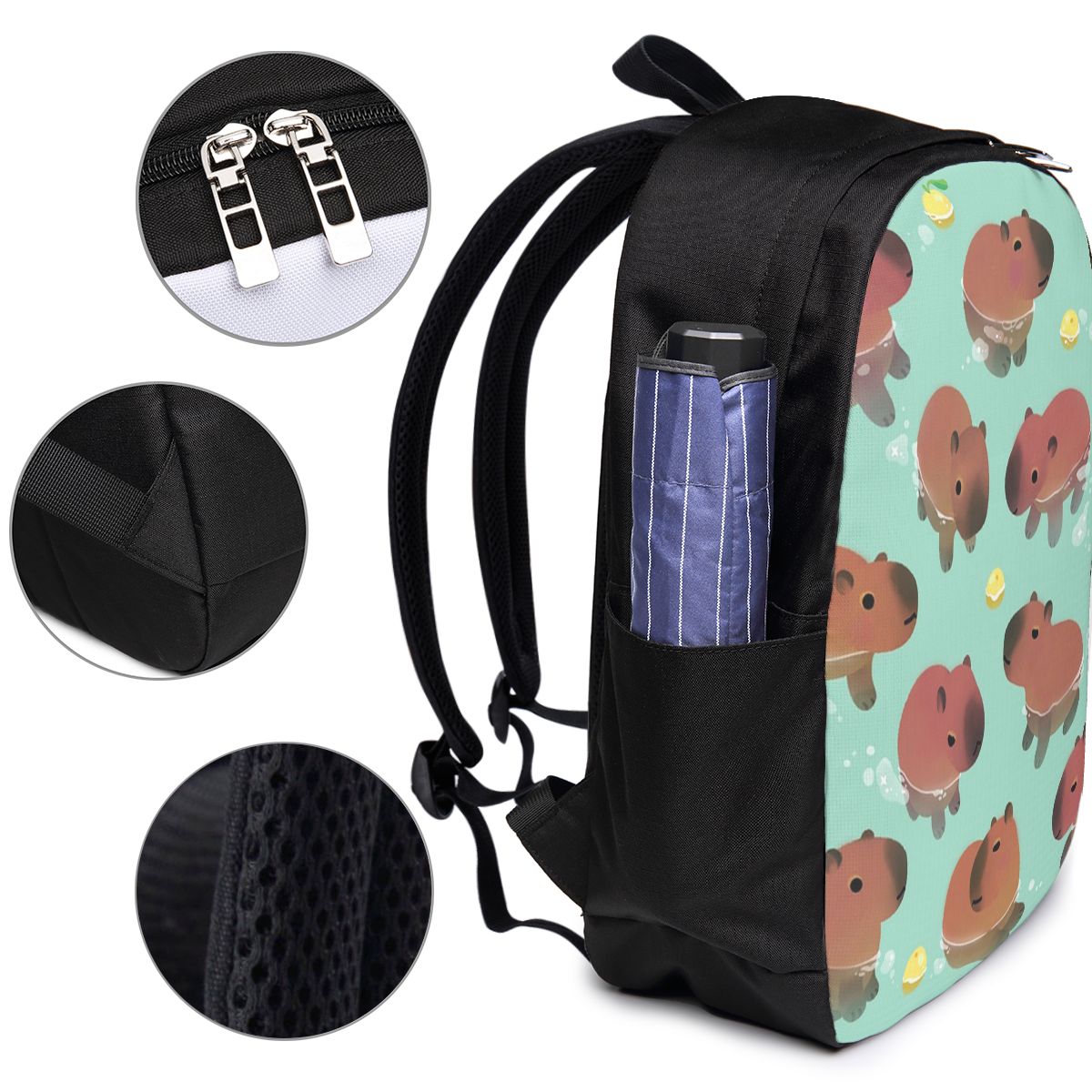 Capybara Animal Pattern Backpa - Women Bags For Laptop のレビューと価格
