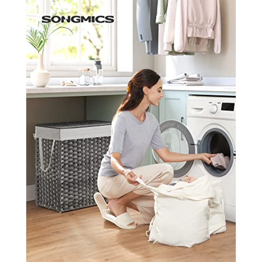 Laundry Hamper with Lid, Cothe - Basket Bag Wicker のレビューと価格