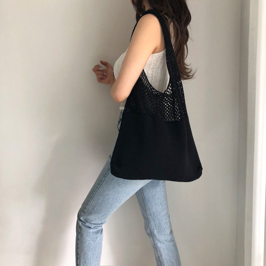 New Trend Women's Bag Crochet  - Crochet Market Bag のレビューと価格
