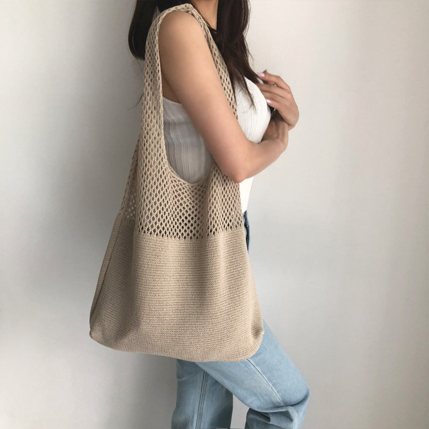 New Trend Women's Bag Crochet  - Crochet Market Bag のレビューと価格