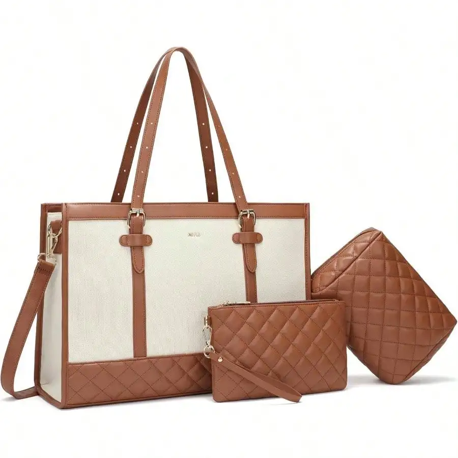 3pcs Laptop Bag Women, 15.6 In - Women'S Work Bags Tote のレビューと価格