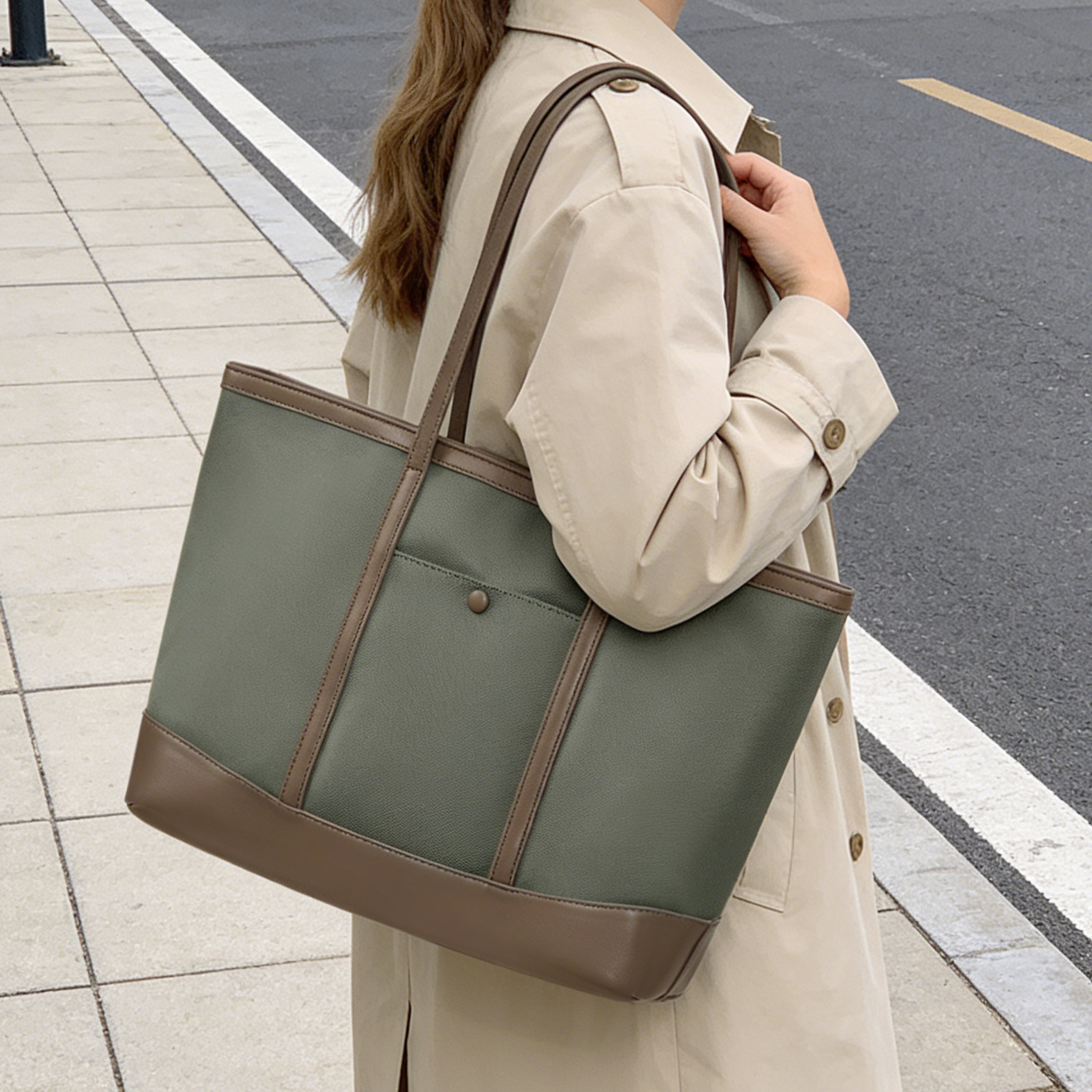 Women Large Shoulder Bag, Zipp - Women'S Work Bags Tote のレビューと価格