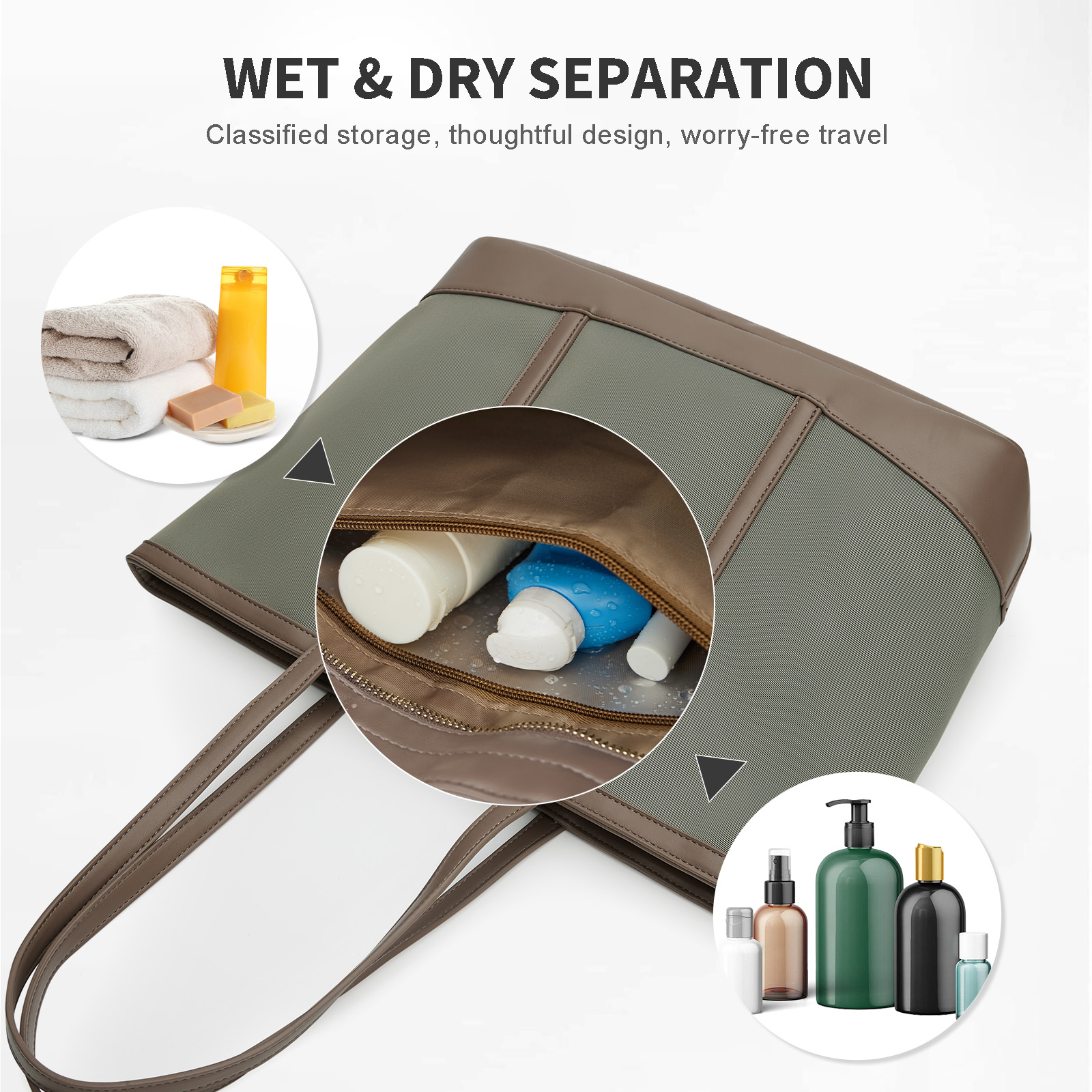 Women Large Shoulder Bag, Zipp - Women'S Work Bags Tote のレビューと価格