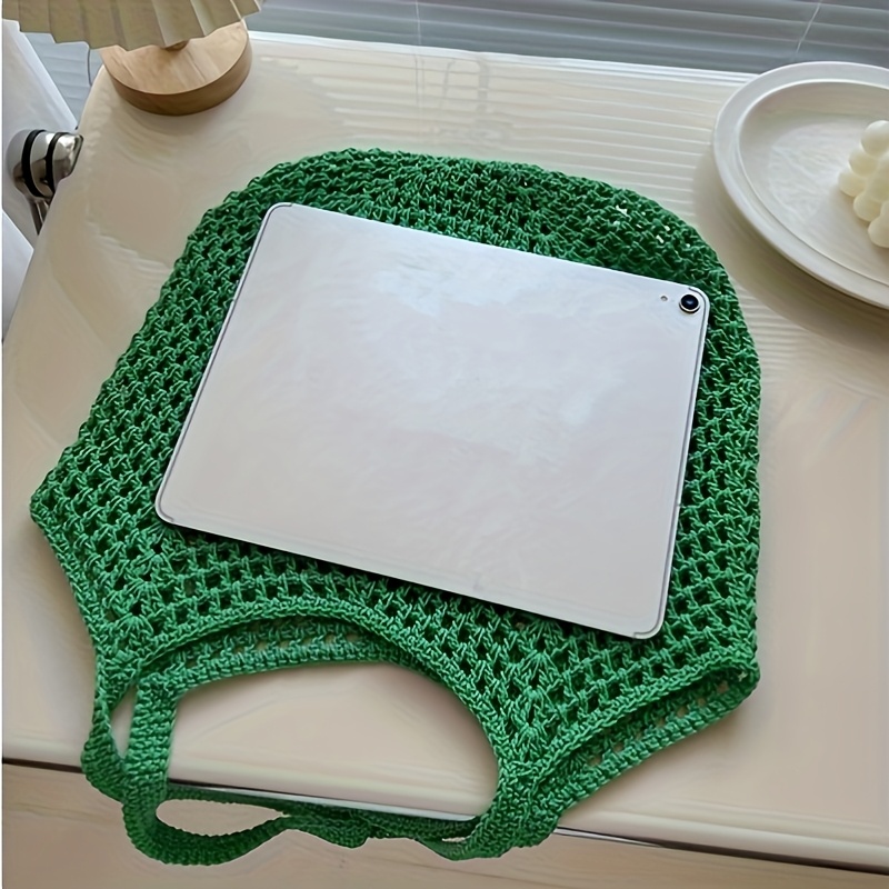 Crochet Mesh Tote Bag Hollow W - Crochet Market Bag のレビューと価格