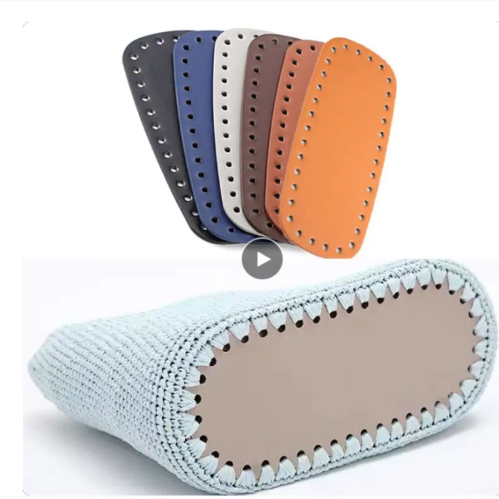 Portable PU Leather Crochet Ba - Crochet Market Bag のレビューと価格