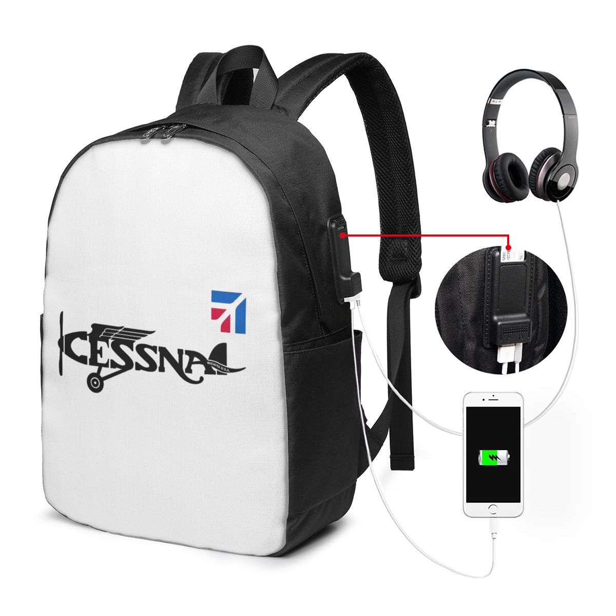 Cessna Logo Backpack Travel No - Women Bags For Travel のレビューと価格