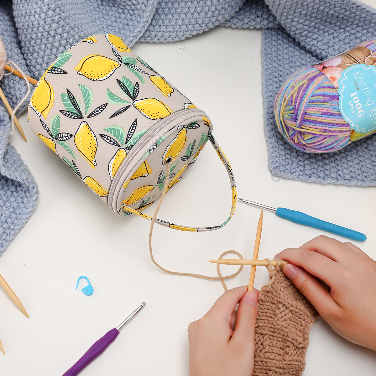 Empty Small Yarn Storage Bag L - Crochet Market Bag のレビューと価格