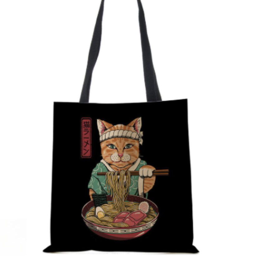 Cute Cat Tote Bag Japanese Sus - Women'S Japanese Bags のレビューと価格