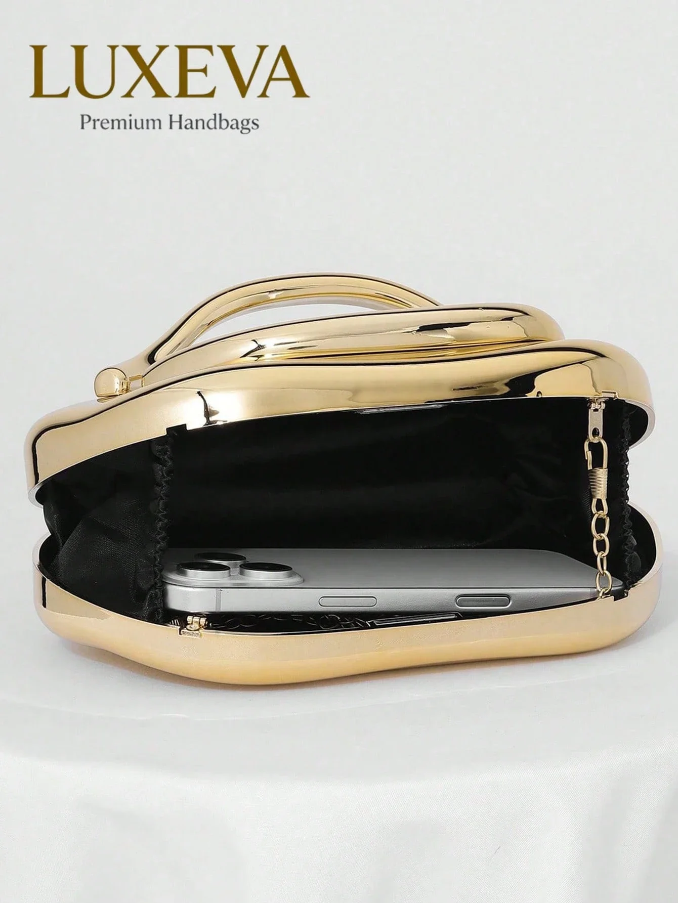 Elegant Gold Hardware Clutch B - Women Bags Ru のレビューと価格