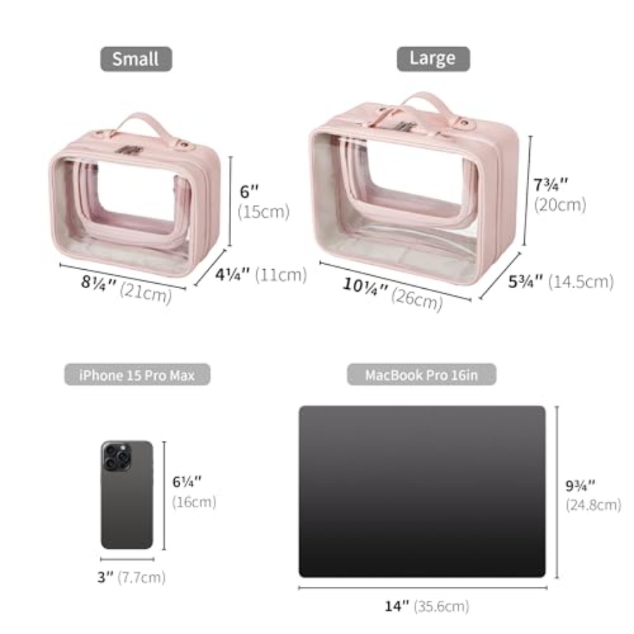 TSA Approved Toiletry Bag, Cle - Women Bags For Travel のレビューと価格