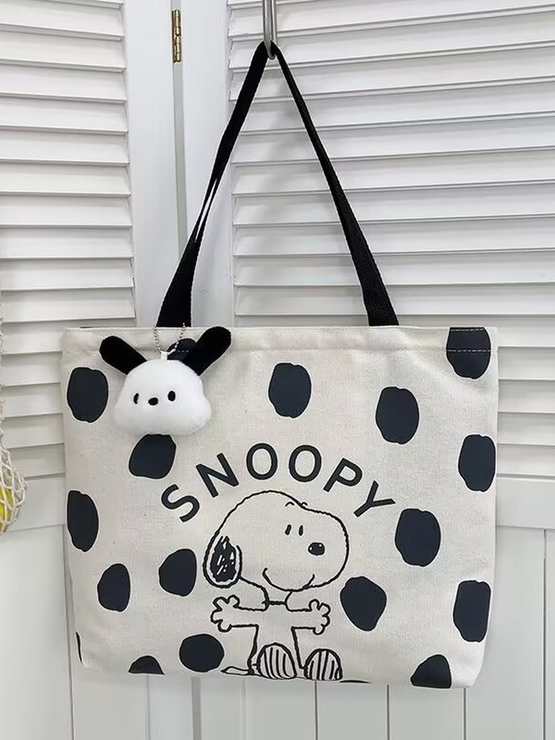 Cartoon Snoopy Canvas Shoulder - Women Bags Medium Size のレビューと価格