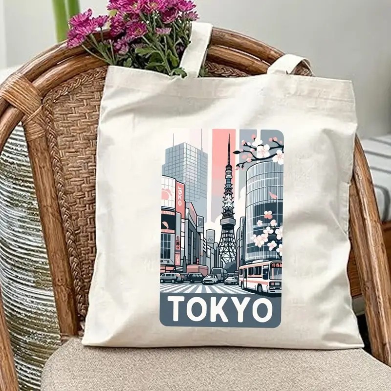 Aesthetic Tokyo Cityscape Canv - Women'S Japanese Bags のレビューと価格