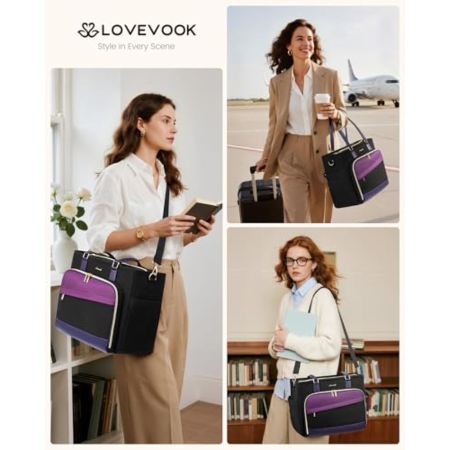 LOVEVOOK Teacher Tote Bag, Lap - Women Bags For Laptop のレビューと価格