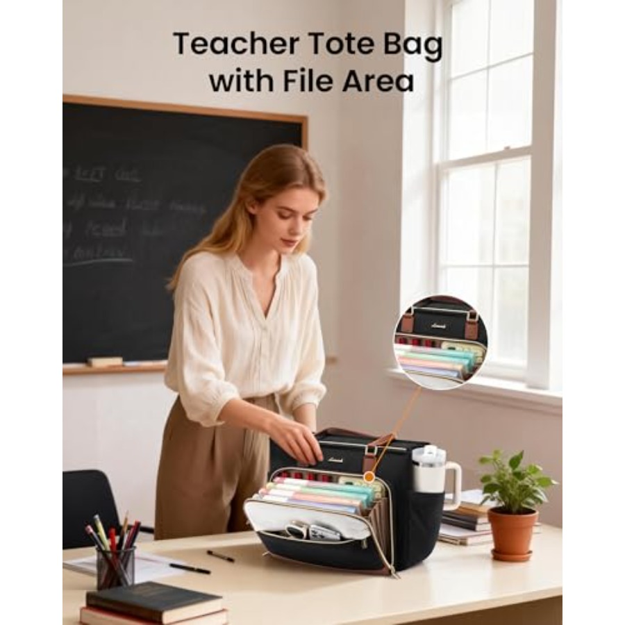 LOVEVOOK Teacher Tote Bag, Lap - Women Bags For Laptop のレビューと価格