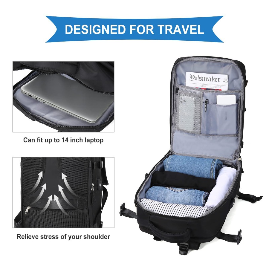 【New Arrival】Black Travel Back - Women Bags For Travel のレビューと価格