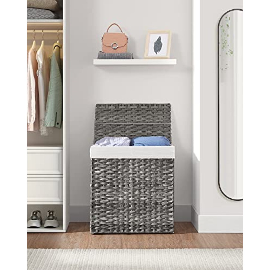 Laundry Hamper with Lid, Cothe - Basket Bag Wicker のレビューと価格