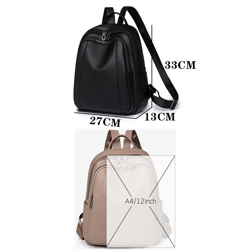 High Quality Leather Backpack  - Women Bags Medium Size のレビューと価格