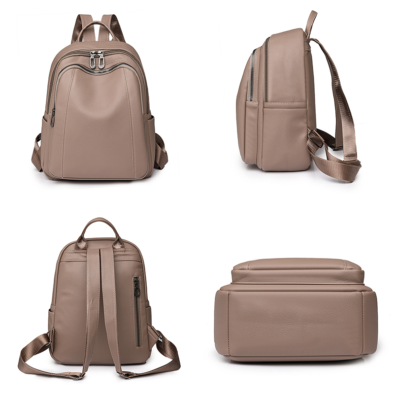 High Quality Leather Backpack  - Women Bags Medium Size のレビューと価格
