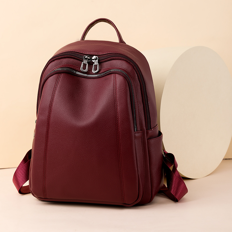 High Quality Leather Backpack  - Women Bags Medium Size のレビューと価格