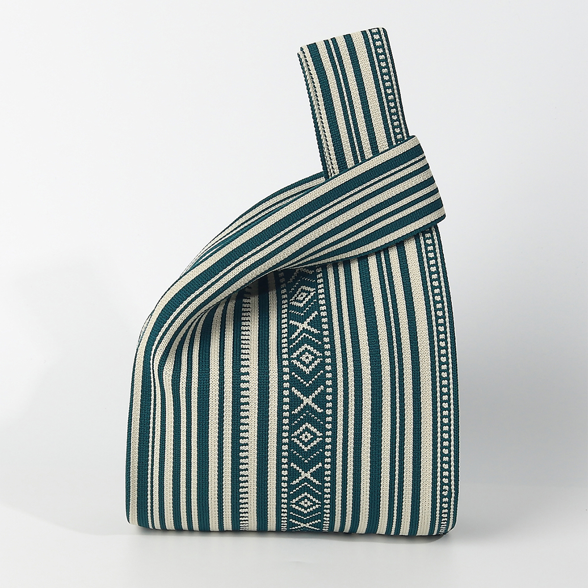 Line Pattern Knitted Crocheted - Crochet Market Bag のレビューと価格