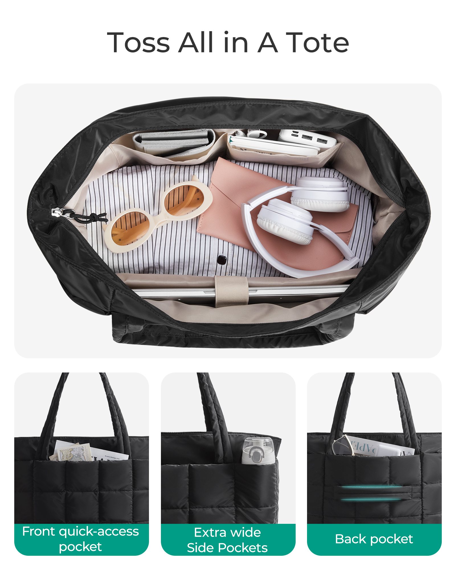 BAGSMART Travel Tote Bag Women - Women'S Work Bags Tote のレビューと価格
