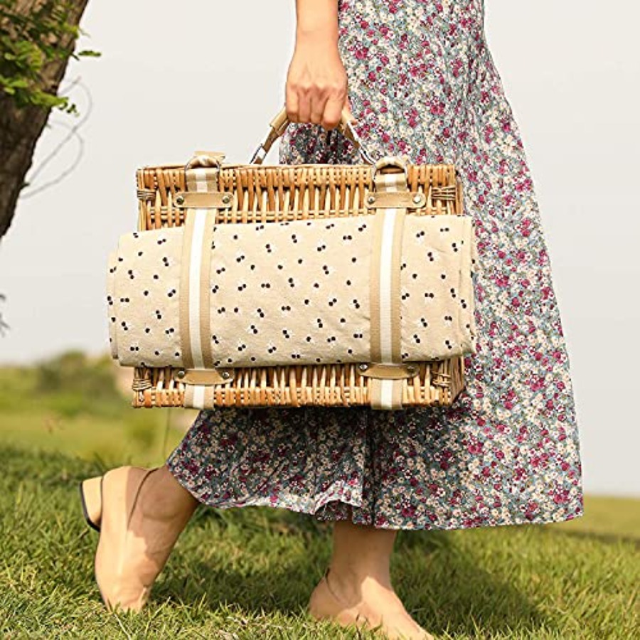 Willow Picnic Basket Set for 2 - Basket Bag Wicker のレビューと価格