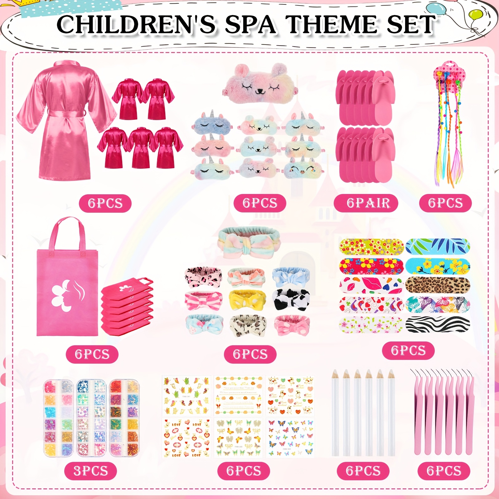 6 Sets Girls Spa Birthady Part - Women Bags Ru のレビューと価格
