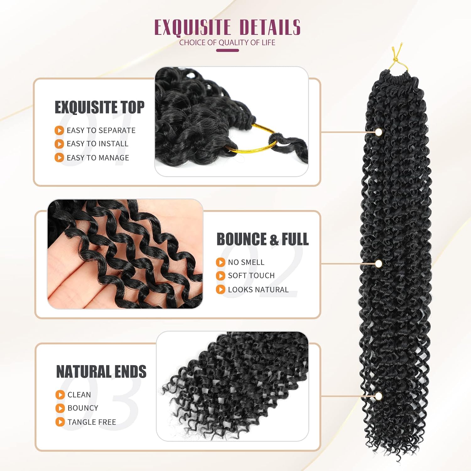 Passion Twist Crochet Hair 22I - Women Bags Pack のレビューと価格