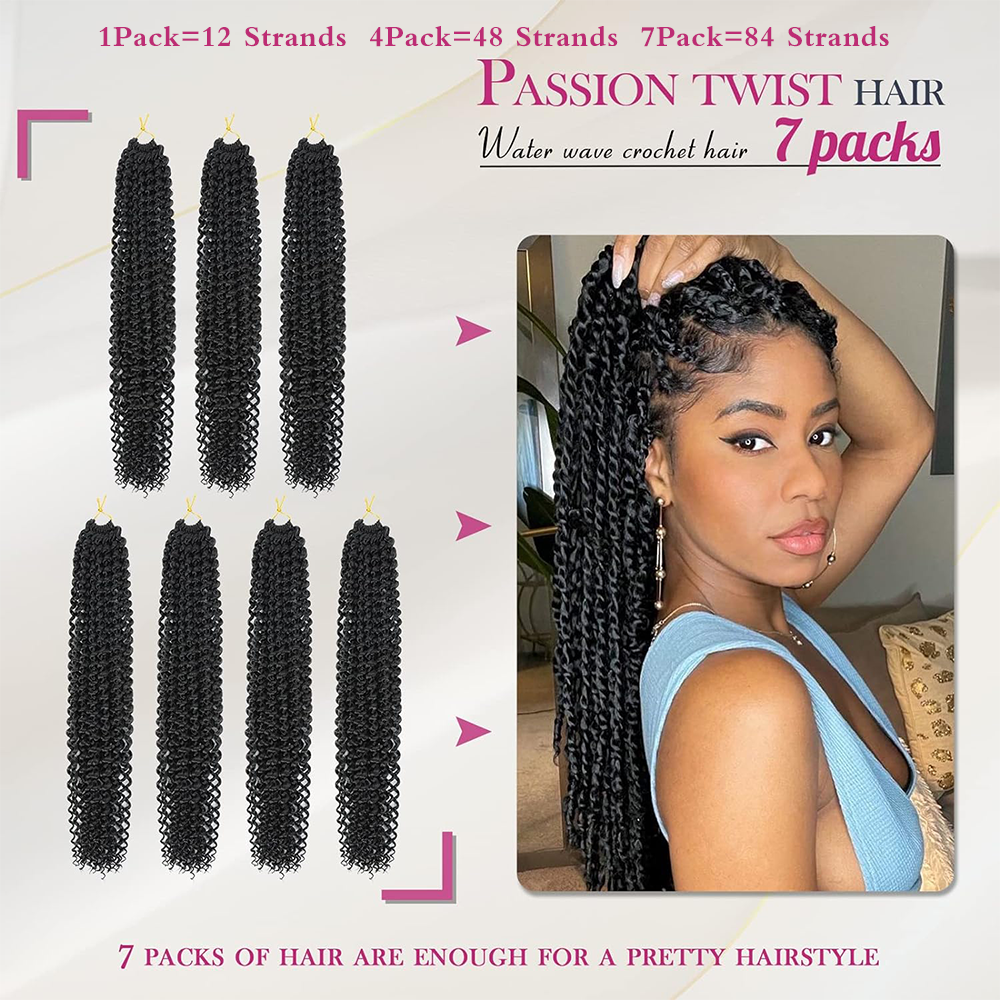 Passion Twist Crochet Hair 22I - Women Bags Pack のレビューと価格