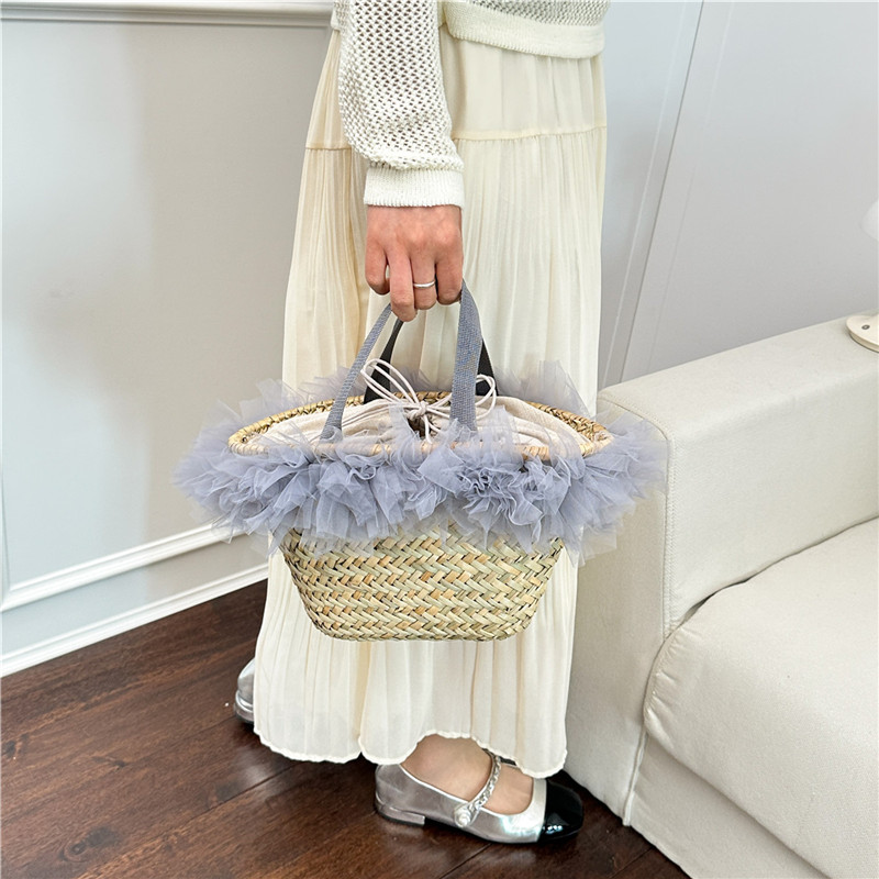 Handwoven Bamboo Handle Wicker - Basket Bag Wicker のレビューと価格