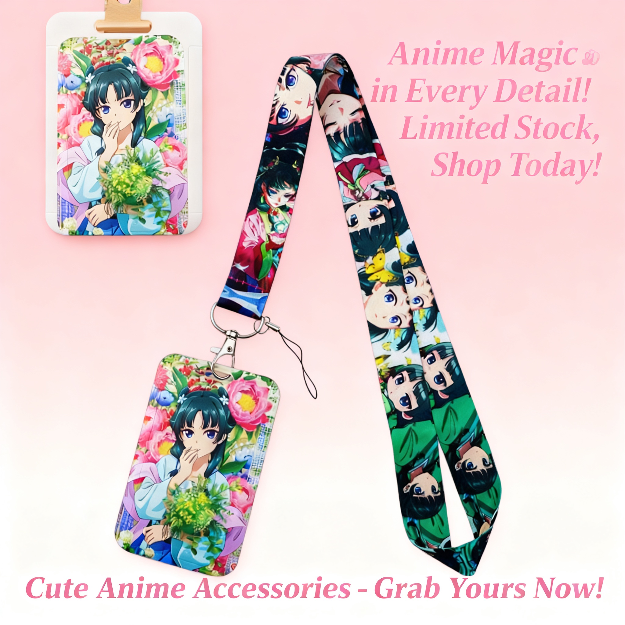 Cute Anime Girl Lanyard Neck S - Women'S Japanese Bags のレビューと価格