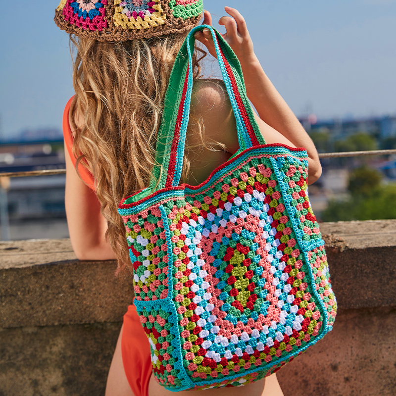 Bohemian Paisley Crochet Women - Crochet Market Bag のレビューと価格