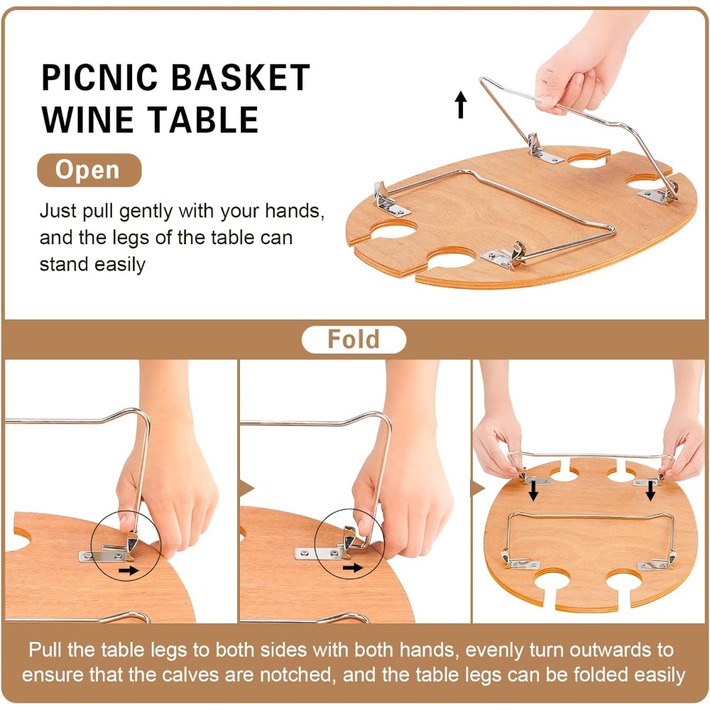 stboo picnic basket for 4, ins - Basket Bag Wicker のレビューと価格
