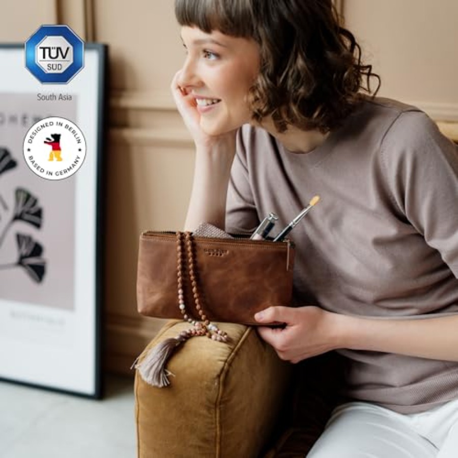 Vintage Genuine Leather Makeup - Women Bags For Travel のレビューと価格