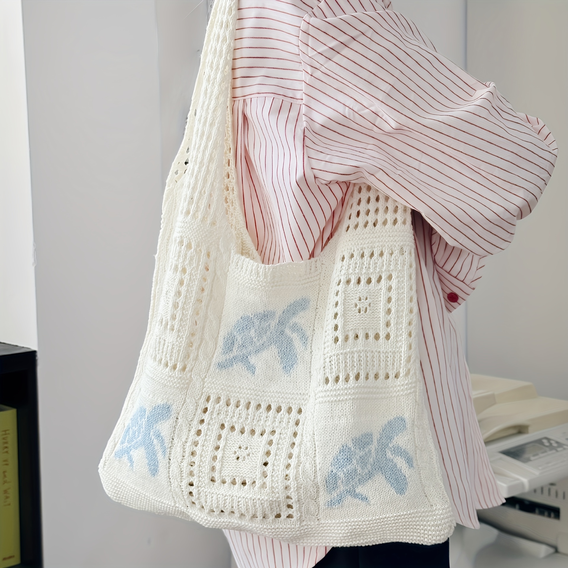 Light Blue Crochet Turtle Bag! - Crochet Market Bag のレビューと価格