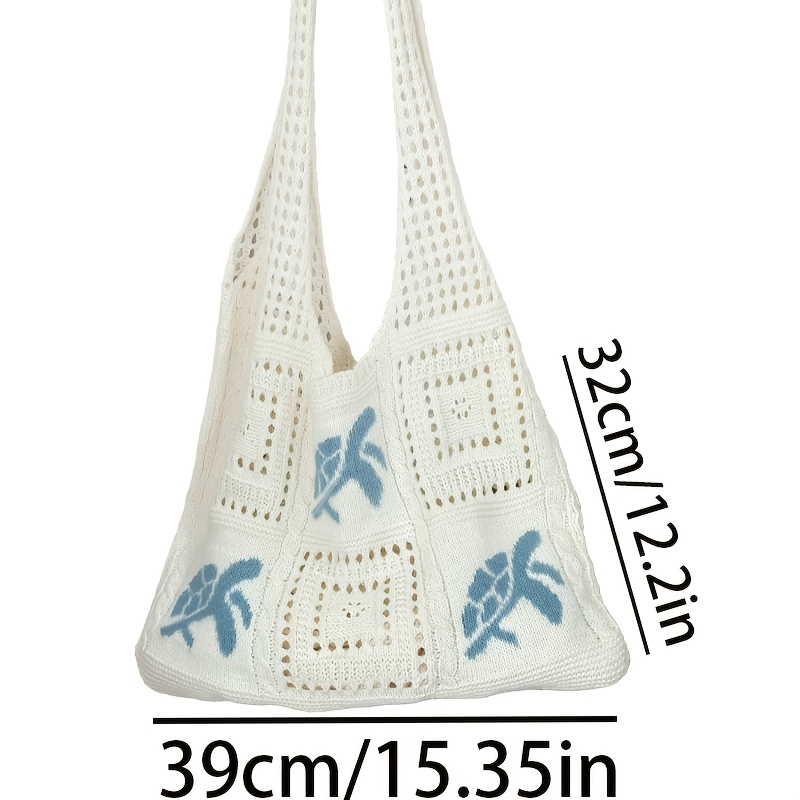 Light Blue Crochet Turtle Bag! - Crochet Market Bag のレビューと価格