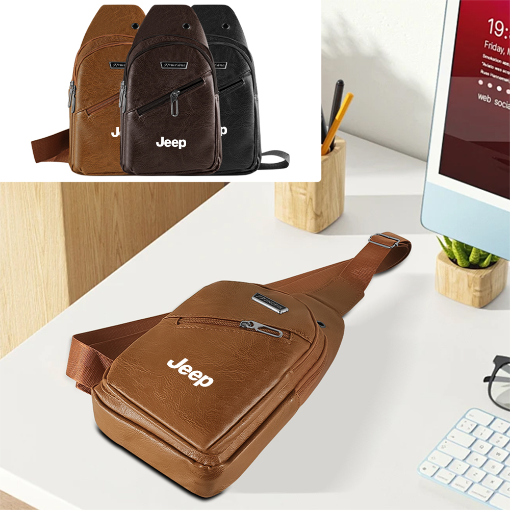 PU Leather Chest Bag Crossbody - Women'S Jeep Bags のレビューと価格