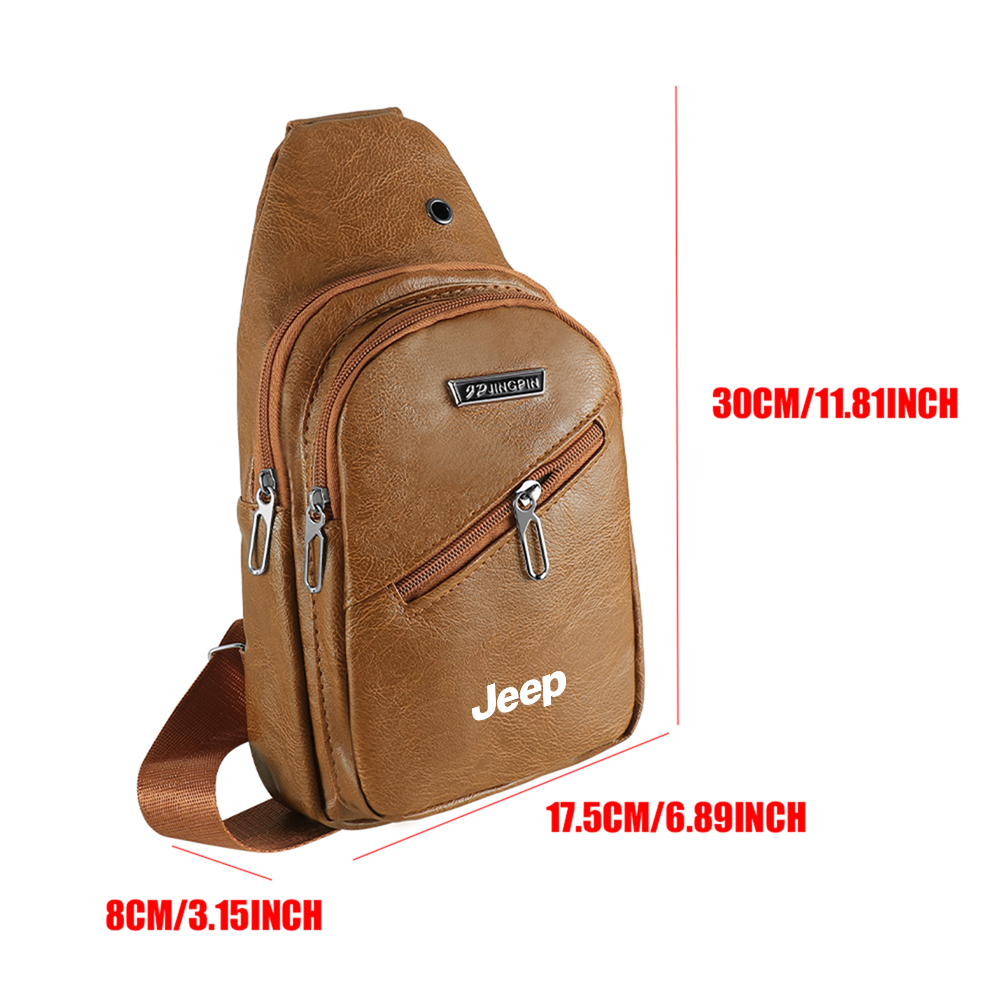PU Leather Chest Bag Crossbody - Women'S Jeep Bags のレビューと価格