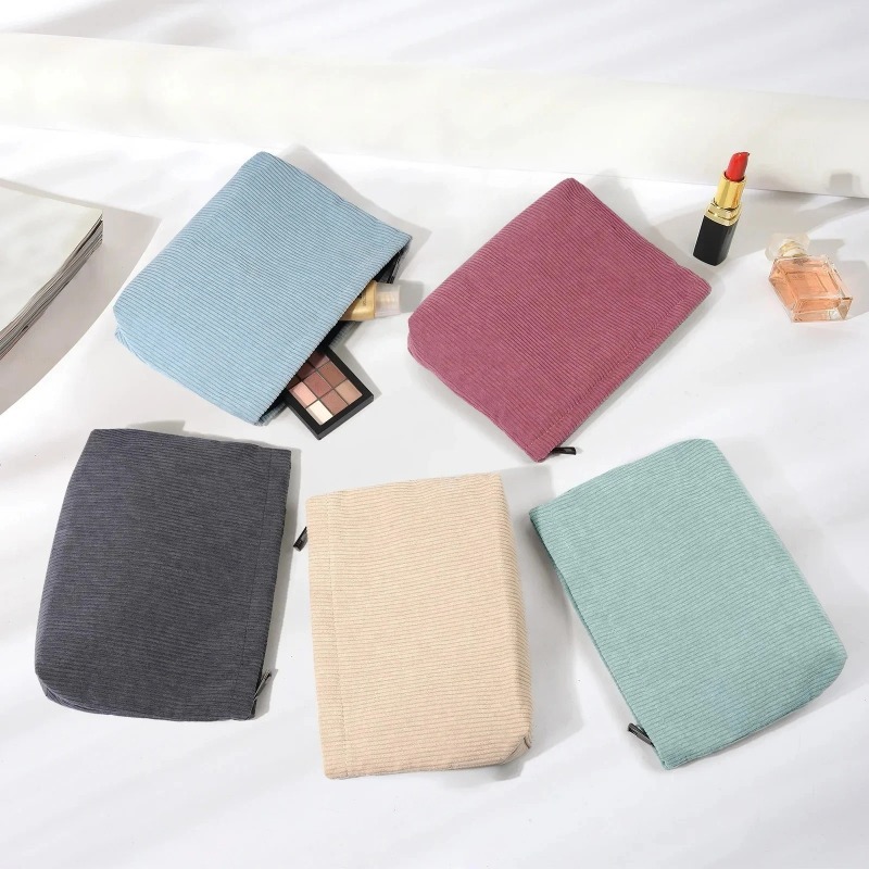 Corduroy Travel Cosmetic Bag P - Women Bags Medium Size のレビューと価格
