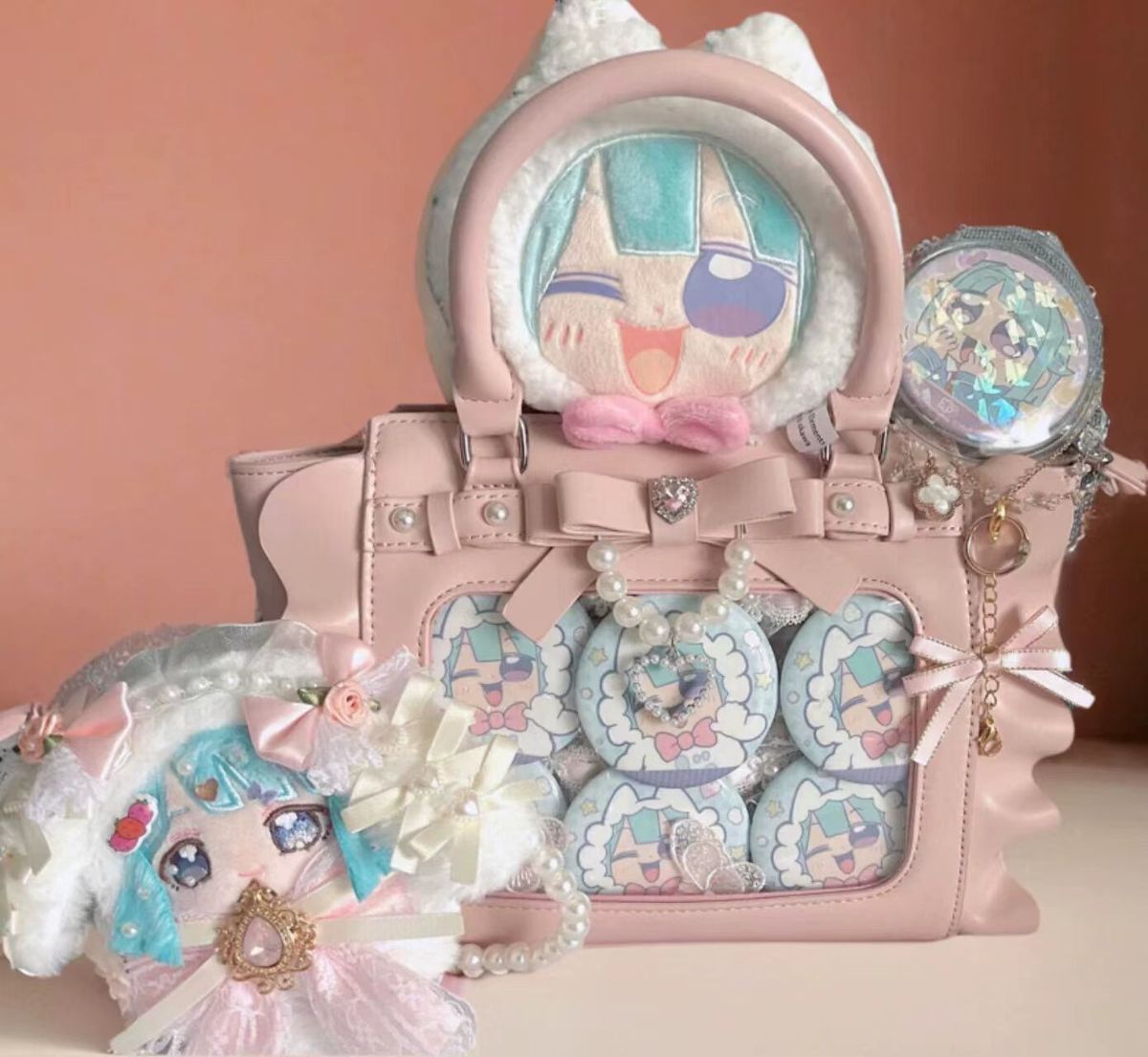 Harajuku Square Pink Ita Bag W - Women'S Japanese Bags のレビューと価格