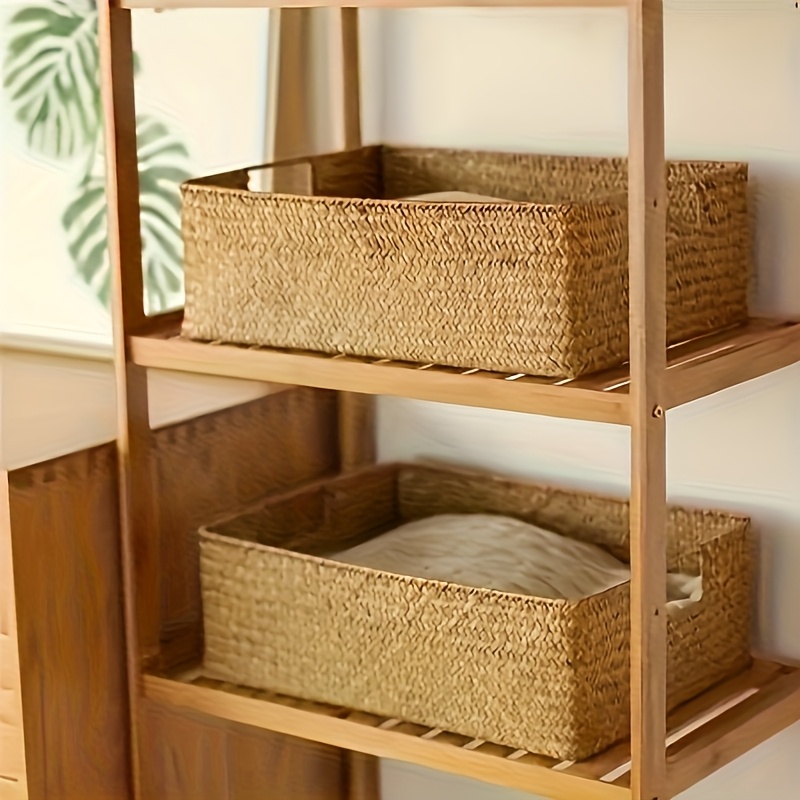 Handwoven Rattan Basket, Recta - Basket Bag Wicker のレビューと価格