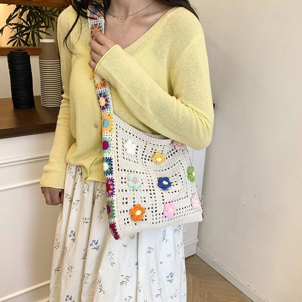Handmade Crochet Tote Bag, Cut - Crochet Market Bag のレビューと価格