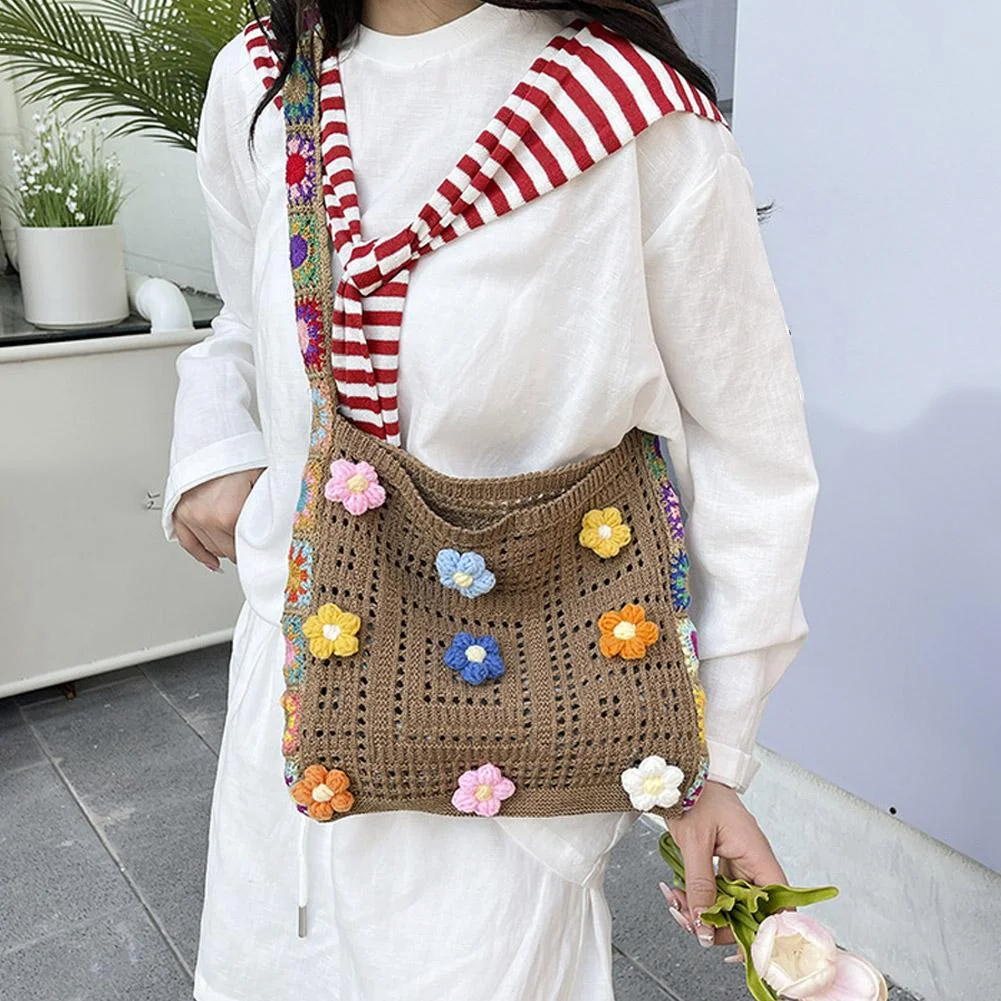 Handmade Crochet Tote Bag, Cut - Crochet Market Bag のレビューと価格